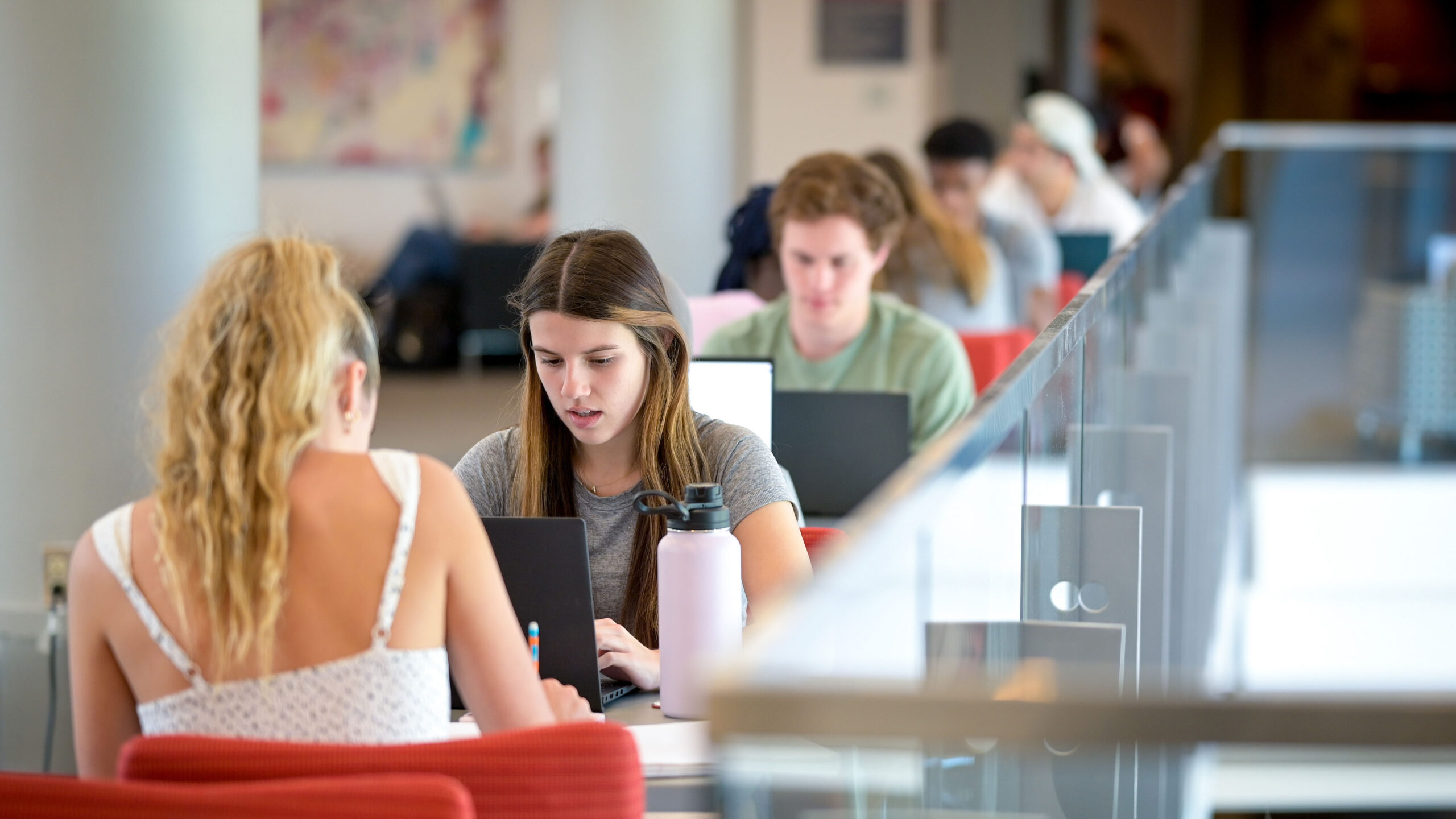 The Talley Student Union is filled with activity near final exams in spring 2023. Photo by Becky Kirkland.